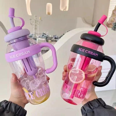 Stay Hydrated in Style – 1200ML Large Capacity Sports Water Bottle with Tea Infuser &amp; Straw